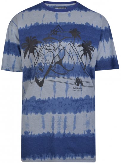 Kam Jeans 5206 Venice Beach T-shirt Blue - T-särgid - Suured T-särgid 2XL – 14XL