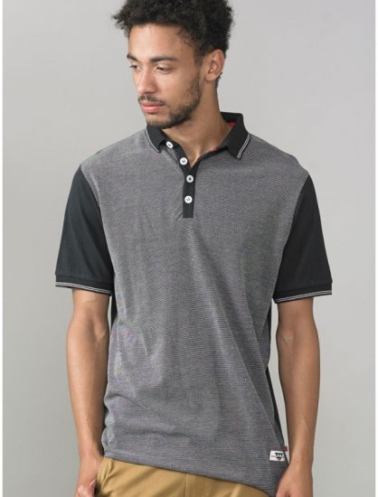 D555 Cecil Polo Black - Polosärgid - Meeste suured polosärgid 2XL – 8XL