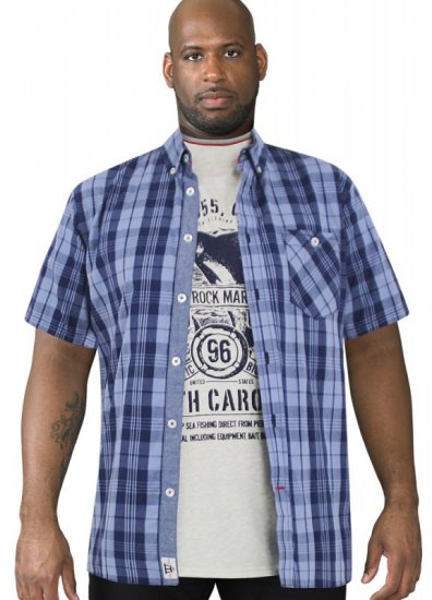D555 Genoa Short Sleeve Shirt & T-shirt Combo - Särgid - Meeste suured särgid 2XL – 8XL