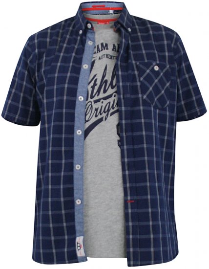 D555 Liberty Short Sleeve Shirt & T-shirt Combo - Särgid - Meeste suured särgid 2XL – 8XL