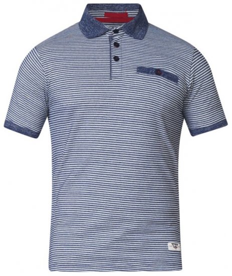 D555 Tyrone Polo Blue - Polosärgid - Meeste suured polosärgid 2XL – 8XL