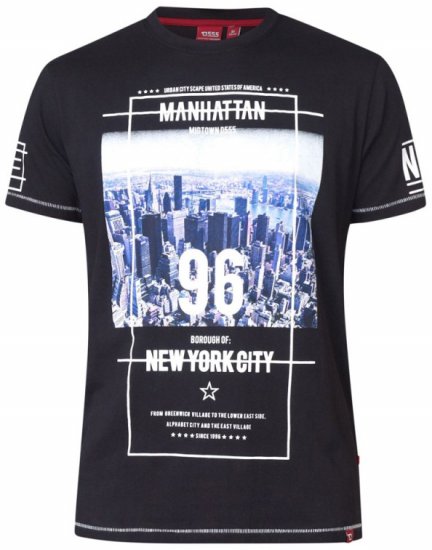 D555 Ethan T-shirt Black - T-särgid - Suured T-särgid 2XL – 14XL