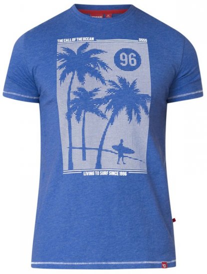 D555 Kansas T-shirt Blue - T-särgid - Suured T-särgid 2XL – 14XL
