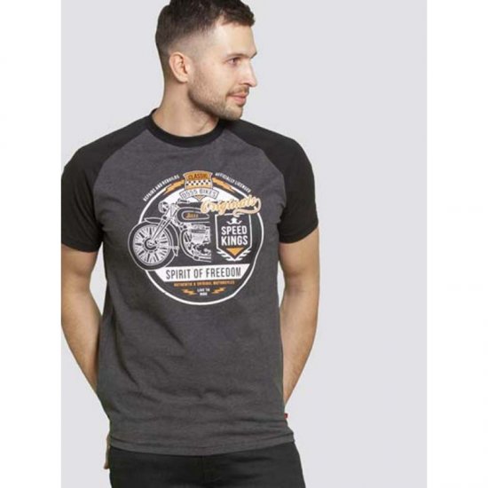 D555 Dallas T-shirt Charcoal - T-särgid - Suured T-särgid 2XL – 14XL
