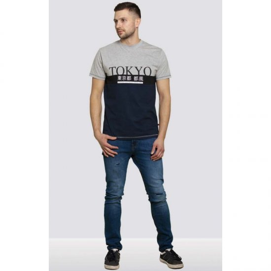 D555 Morris T-shirt Navy - T-särgid - Suured T-särgid 2XL – 14XL