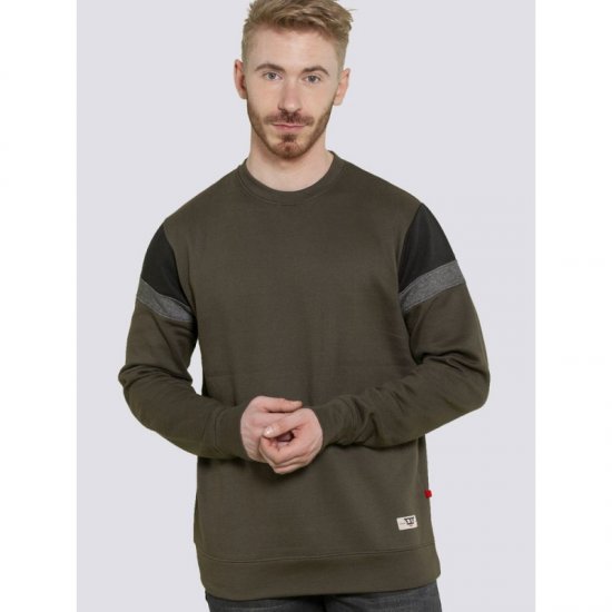 D555 Clermont Sweatshirt Khaki - Sviitrid ja dressipluusid - Meeste suured kapuutsiga jakid suurustes 2XL – 14XL