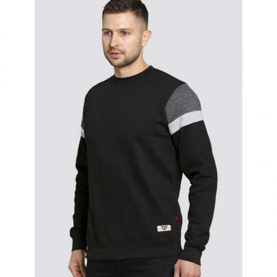 D555 Clermont Sweatshirt Black - Sviitrid ja dressipluusid - Meeste suured kapuutsiga jakid suurustes 2XL – 14XL