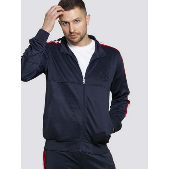 D555 Brookes Couture Zip Up Navy - Sviitrid ja dressipluusid - Meeste suured kapuutsiga jakid suurustes 2XL – 14XL
