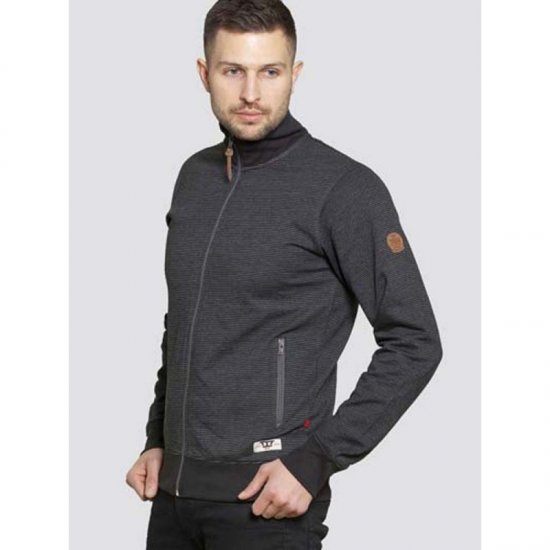 D555 Buxton Full Zip Sweatshirt Black - Sviitrid ja dressipluusid - Meeste suured kapuutsiga jakid suurustes 2XL – 14XL