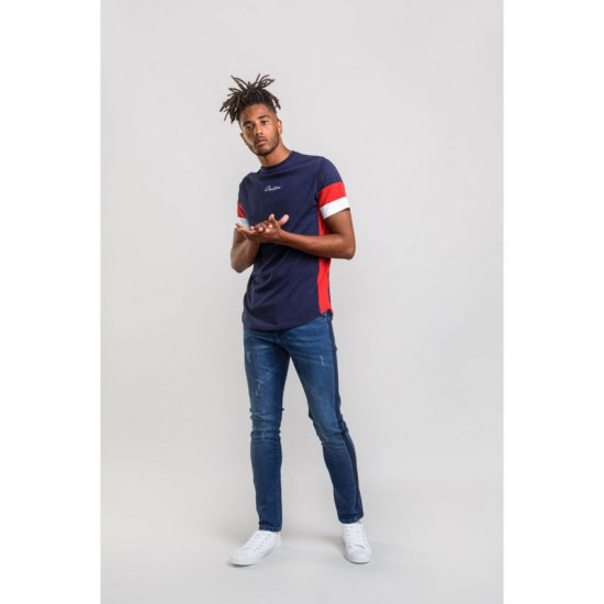 D555 Baker T-shirt Navy - T-särgid - Suured T-särgid 2XL – 14XL