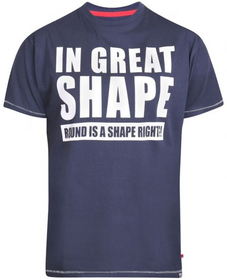 D555 Ronald T-shirt Navy - T-särgid - Suured T-särgid 2XL – 14XL