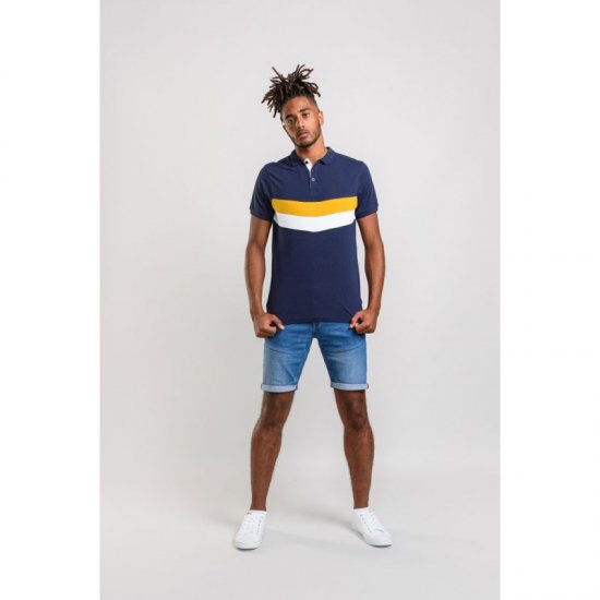 D555 Hopkins Polo Navy - Polosärgid - Meeste suured polosärgid 2XL – 8XL