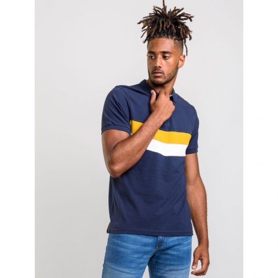 D555 Hopkins Polo Navy - Polosärgid - Meeste suured polosärgid 2XL – 8XL