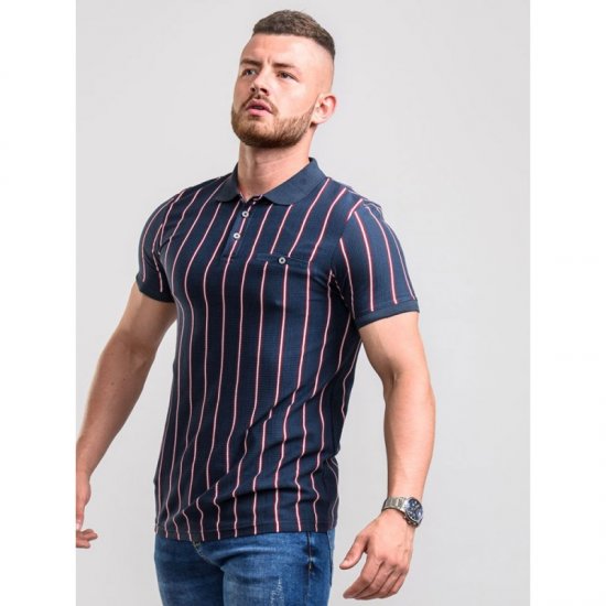 D555 Martel Polo Navy - Polosärgid - Meeste suured polosärgid 2XL – 8XL