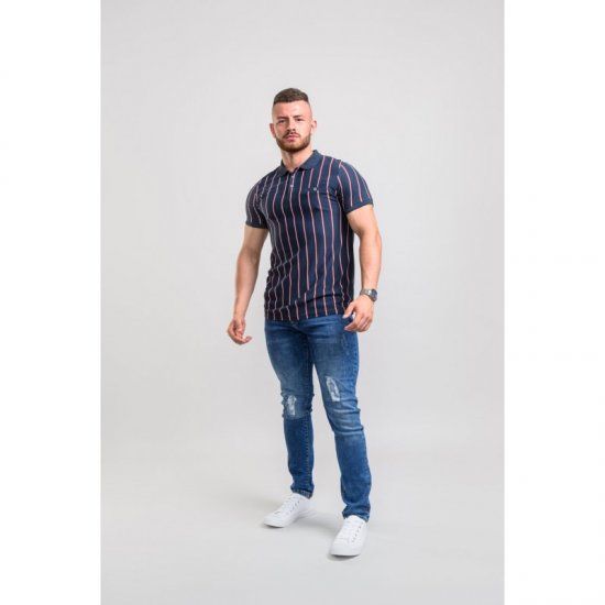 D555 Martel Polo Navy - Polosärgid - Meeste suured polosärgid 2XL – 8XL