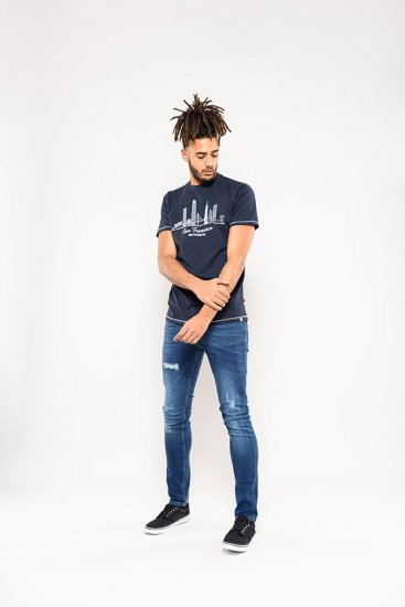 D555 Randwick San Francisco Printed T-Shirt Navy - T-särgid - Suured T-särgid 2XL – 14XL