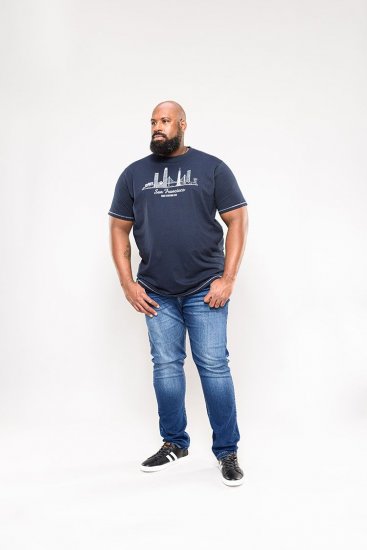 D555 Randwick San Francisco Printed T-Shirt Navy - T-särgid - Suured T-särgid 2XL – 14XL
