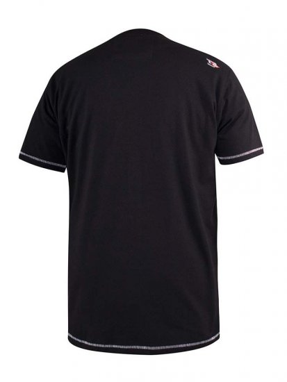 D555 Willoughby NYC Dot Printed T-Shirt Black - T-särgid - Suured T-särgid 2XL – 14XL