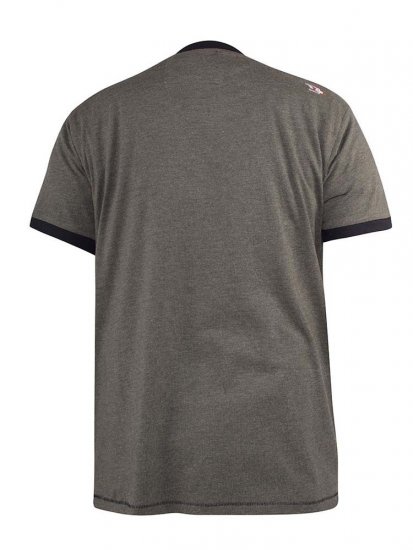 D555 Hereford Brooklyn Motorbike Printed Ringer T-Shirt Khaki - T-särgid - Suured T-särgid 2XL – 14XL