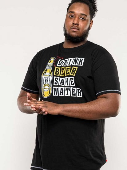 D555 Salford Save Water Drink Beer T-shirt Black - T-särgid - Suured T-särgid 2XL – 14XL