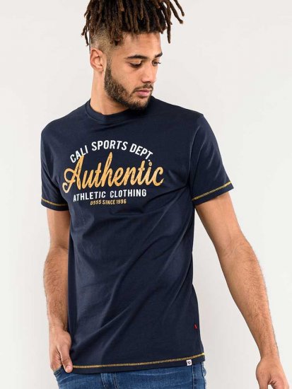 D555 Jasper Authentic Printed T-shirt Navy - T-särgid - Suured T-särgid 2XL – 14XL
