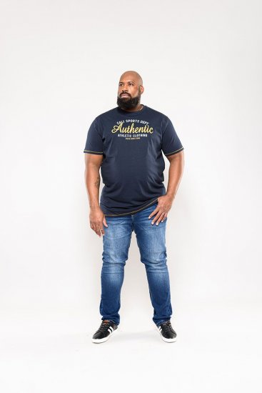 D555 Jasper Authentic Printed T-shirt Navy - T-särgid - Suured T-särgid 2XL – 14XL