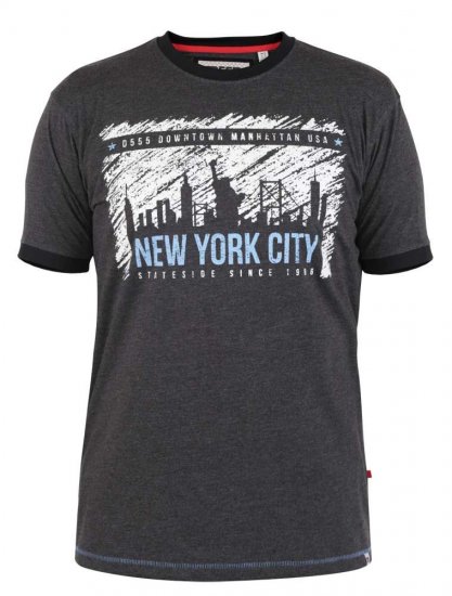 D555 Dowland T-Shirt With Ribbed Neck And Cuffs - T-särgid - Suured T-särgid 2XL – 14XL