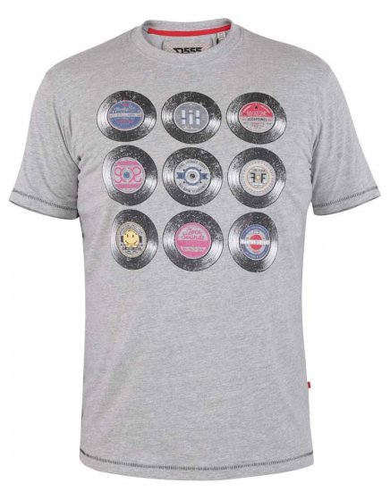 D555 Hexworth Vinyl Records Printed T-Shirt - T-särgid - Suured T-särgid 2XL – 14XL