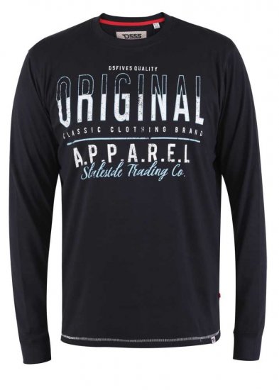 D555 Yeovil Long Sleeve T-Shirt - T-särgid - Suured T-särgid 2XL – 14XL
