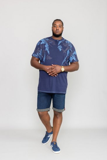 D555 BROMLEY Floral Panel Printed T-Shirt - T-särgid - Suured T-särgid 2XL – 14XL