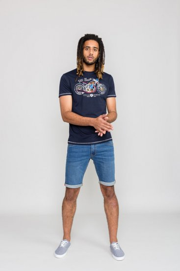 D555 DENTON Motorbike Printed T-Shirt - T-särgid - Suured T-särgid 2XL – 14XL