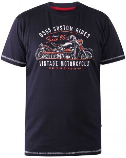 D555 CHESHUNT Vintage Motorcycle T-Shirt - T-särgid - Suured T-särgid 2XL – 14XL