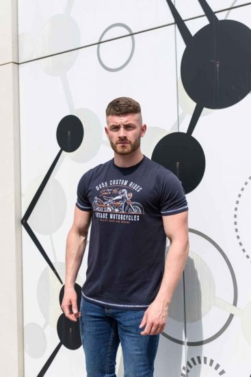 D555 CHESHUNT Vintage Motorcycle T-Shirt - T-särgid - Suured T-särgid 2XL – 14XL