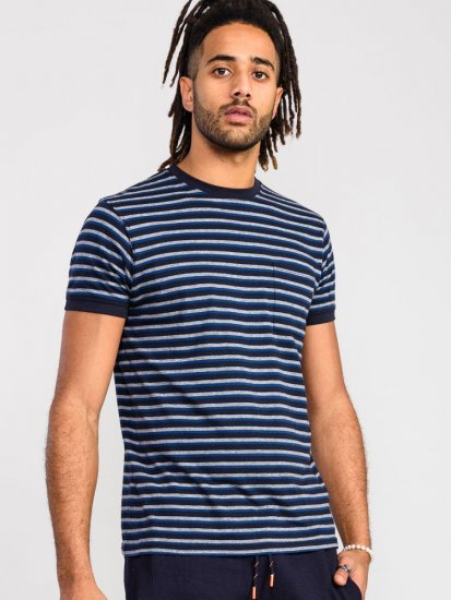 D555 Beamont Jacquard Stripe T-Shirt - T-särgid - Suured T-särgid 2XL – 14XL