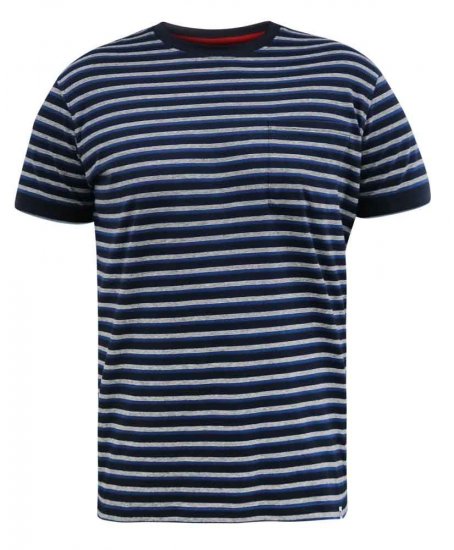 D555 Beamont Jacquard Stripe T-Shirt - T-särgid - Suured T-särgid 2XL – 14XL