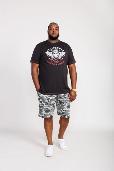 D555 Charles California Rebel Skull Printed T-Shirt - T-särgid - Suured T-särgid 2XL – 14XL