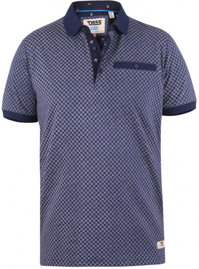 D555 AXFORD Print Polo Shirt - Polosärgid - Meeste suured polosärgid 2XL – 8XL