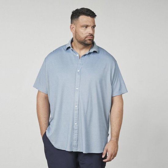 North Latitude 61116 Meleeritud Piqué Lühikeste Varrukatega Särk Sinine - Polosärgid - Meeste suured polosärgid 2XL – 8XL