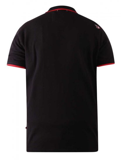 D555 Canning Chest Embroidery Polo Shirt Black - Polosärgid - Meeste suured polosärgid 2XL – 8XL