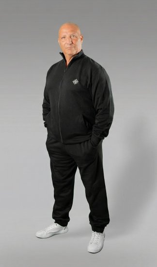 20 Nodi Mistral Tracksuit in Combed Fleece Cotton Black - Dressid - Meeste dressid suured suurused