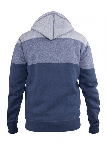 D555 Columbus Cut And Sew Panelled Zip Through Hoody Blue - Sviitrid ja dressipluusid - Meeste suured kapuutsiga jakid suurustes 2XL – 14XL