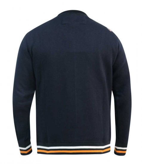 D555 Marlow Printed Crew Neck Sweatshirt Navy - Sviitrid ja dressipluusid - Meeste suured kapuutsiga jakid suurustes 2XL – 14XL