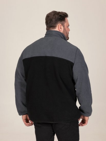 D555 Daly Quarter Zip Fleece Sweatshirt Must/Hall - Sviitrid ja dressipluusid - Meeste suured kapuutsiga jakid suurustes 2XL – 14XL