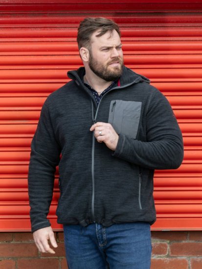 D555 Daly Quarter Zip Fleece Sweatshirt Must/Hall - Sviitrid ja dressipluusid - Meeste suured kapuutsiga jakid suurustes 2XL – 14XL