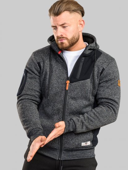 D555 Crofton Hoodie With Sherpa Lining - Sviitrid ja dressipluusid - Meeste suured kapuutsiga jakid suurustes 2XL – 14XL