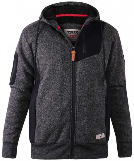 D555 Crofton Hoodie With Sherpa Lining - Sviitrid ja dressipluusid - Meeste suured kapuutsiga jakid suurustes 2XL – 14XL