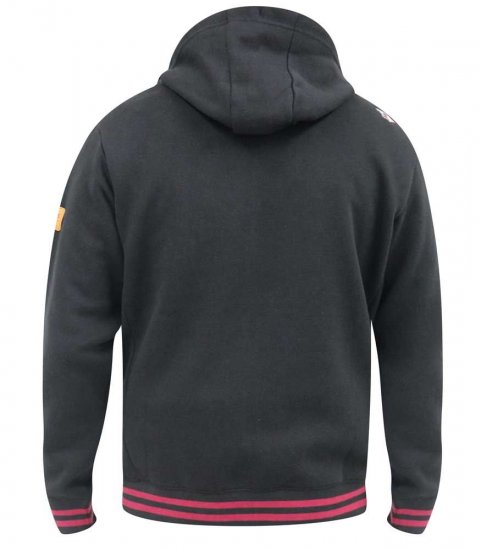 D555 Patrick Full Zip Hoody With 'Motorcycle' Chest Print - Sviitrid ja dressipluusid - Meeste suured kapuutsiga jakid suurustes 2XL – 14XL