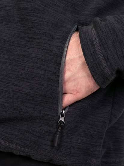 D555 Damien Micro Fleece Zip Through Hoody Must/Hall - Sviitrid ja dressipluusid - Meeste suured kapuutsiga jakid suurustes 2XL – 14XL