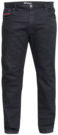 Duke Balfour Relaxed Comfort Fit Stretch Jeans With Elasticated Waist Black - Teksad ja Püksid - Meeste suured teksad W40 – W70