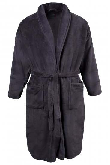 JP1880 Bathrobe with Spacious Patch Pockets Grey - Aluspesu ja ujumisriided - Aluspesu 2XL-8XL